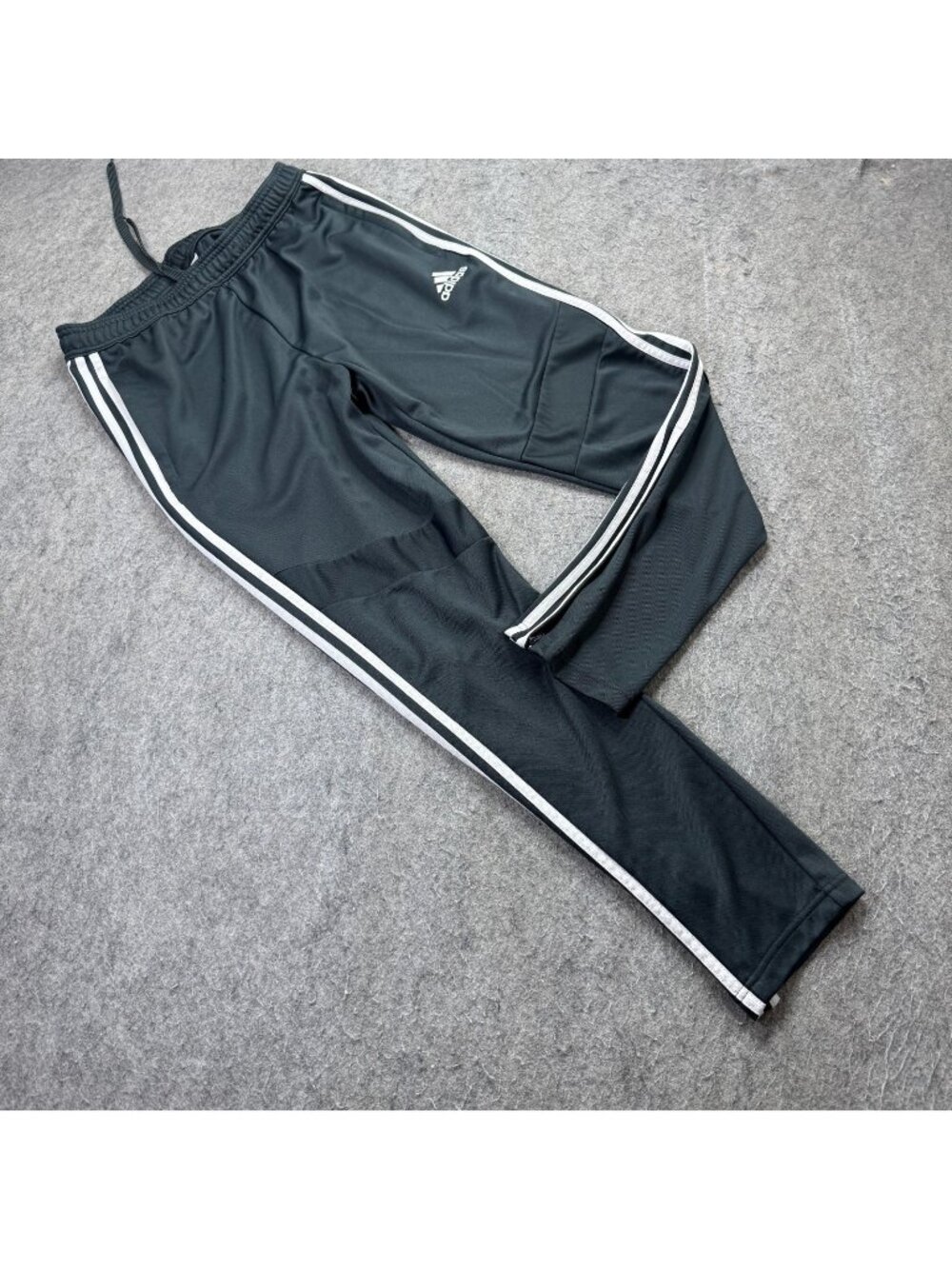 Adidas Tiro 19 Soccer Training Pants Men L Gray White Ankle Zip 30" DZ6168